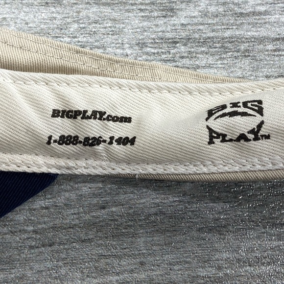 Big Play All American Made DBU Golf Visor Adjustable Back Hook and Loop Tan - Picture 4 of 9